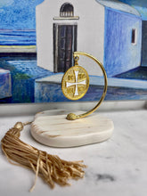 Load image into Gallery viewer, Constantinato Hanging Charm on Stone Base with Tassel (free USA shipping included)

