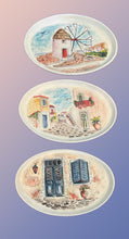 Load image into Gallery viewer, Ceramic 12” Shallow Oval Platter with Island and Village Designs (free USA shipping)
