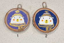 Load image into Gallery viewer, Wooden Handpainted Ornament: Christmas Bear
