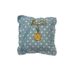 Filakto Pin with Constantinato Coin or Panagia Icon on Pillow (free USA shipping included)