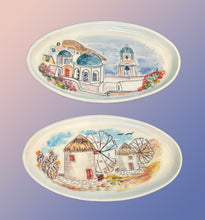 Load image into Gallery viewer, Ceramic 12” Shallow Oval Platter with Island Designs (free USA shipping)
