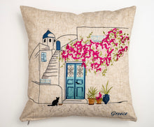 Load image into Gallery viewer, &quot;Greece&quot; Pillow Cover—2 color choices (free USA shipping included)
