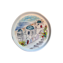 Load image into Gallery viewer, Ceramic 11.5” Round Platter Island Scene—Multiple design choices (free USA shipping included)
