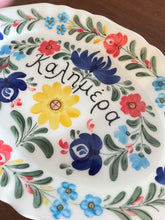 Load image into Gallery viewer, Ceramic Florals and Birds Oval Platter—Multiple design choices (free USA shipping included)
