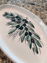Load image into Gallery viewer, Ceramic 12” Oval Tray Olives Design (free USA shipping included)
