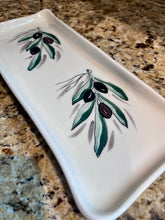 Load image into Gallery viewer, Ceramic Rectangular Tray—Lemons or Olives Design (free USA shipping included)
