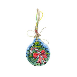 Ceramic Round Christmas Ornament—Multiple design and size choices (free USA shipping included)
