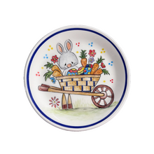Load image into Gallery viewer, Ceramic Easter Bunny Round Plate—Multiple design choices (free USA shipping included)
