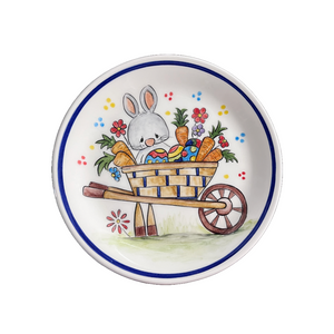 Ceramic Easter Bunny Round Plate—Multiple design choices (free USA shipping included)