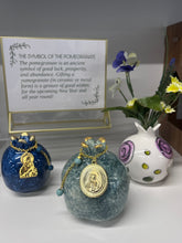 Load image into Gallery viewer, Ceramic Pomegranate: Purple Flowers Design
