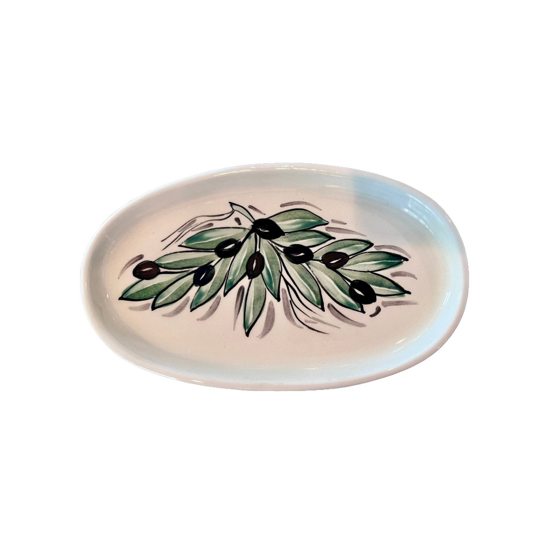 Ceramic Oval Tray Olives Design—Multiple choices (free USA shipping included)