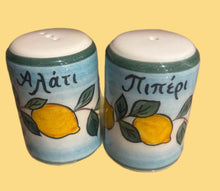 Load image into Gallery viewer, Ceramic Salt and Pepper/Αλάτι και Πιπέρι Shaker Set—Lemons Design
