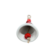 Load image into Gallery viewer, Ceramic Christmas Bell Ornament with Pomegranate Design (free USA shipping included)

