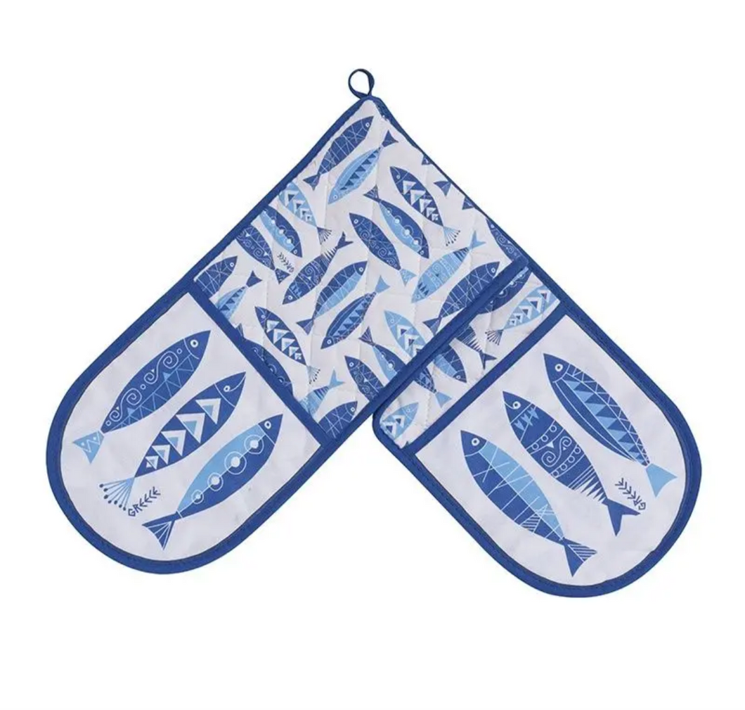 Kitchen Oven Mitt Fish “Double Glove” (free USA shipping included)