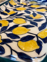 Load image into Gallery viewer, Ceramic Lemons Tray with Handles (free USA shipping included)

