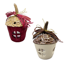 Load image into Gallery viewer, Ceramic Acorn Candle Holder—2 color choices (free USA shipping included)

