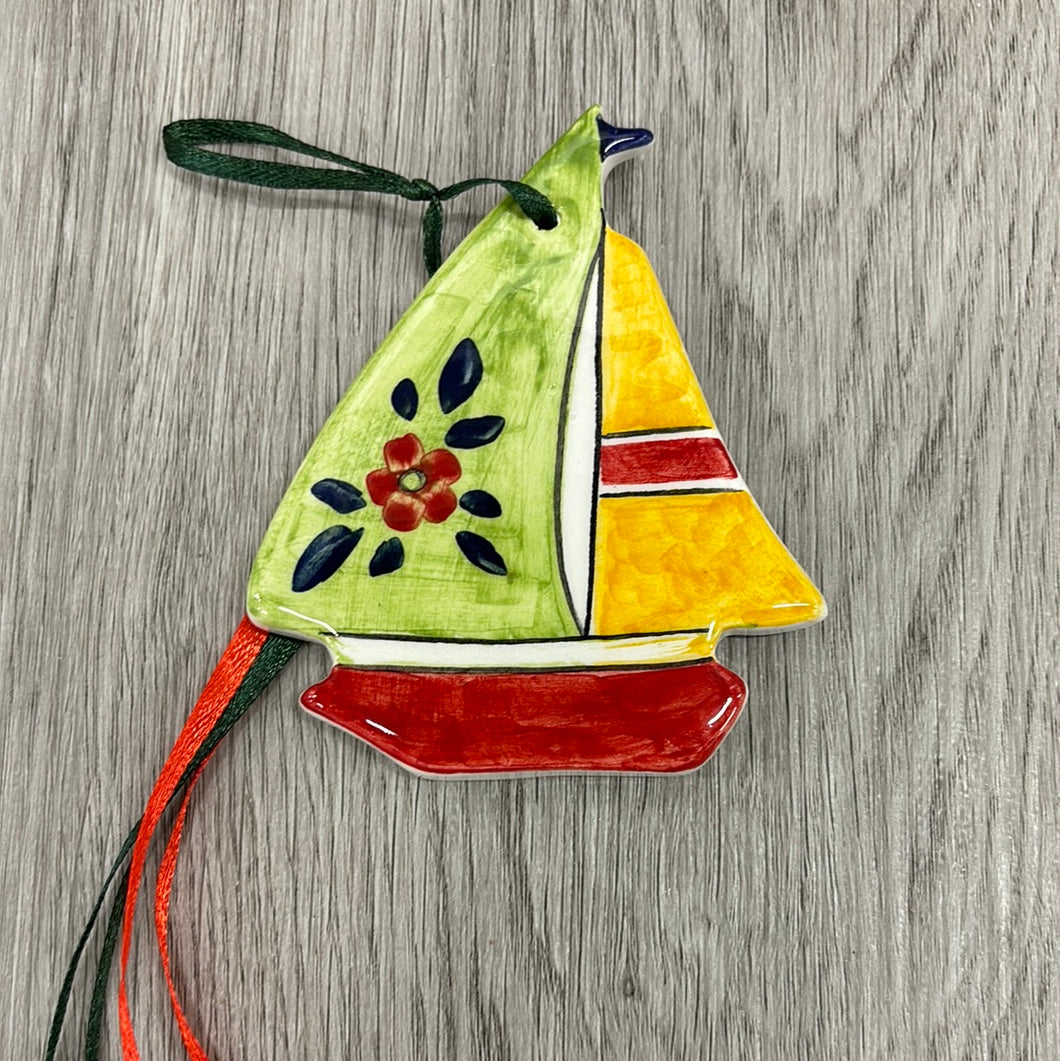 Ceramic Boat Ornament