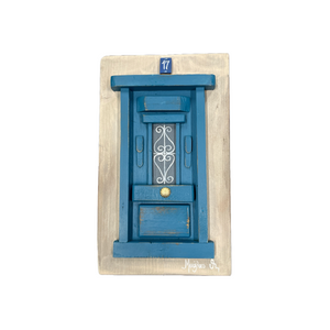 Handmade “Tiny” Wooden Greek Door-multiple color choices  (free USA shipping included)
