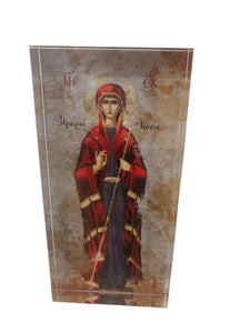 Plexiglass Orthodox Icon: Panagia Agioreitissa Παναγία Αγιορείτισσα (free USA shipping included)