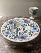 Load image into Gallery viewer, Ceramic Blue Floral Risotto/Pasta Bowl (free USA shipping included)

