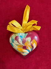 Load image into Gallery viewer, Wooden Painted Heart Ornament Multiple Design Choices—only one of each design
