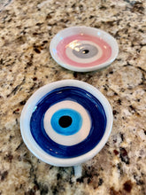 Load image into Gallery viewer, Ceramic Round Trinket Dish Mati Design—2 Color Choices (free USA shipping included)
