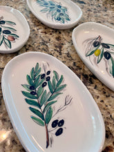 Load image into Gallery viewer, Ceramic Oval Tray Olives Design—Multiple choices (free USA shipping included)
