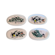 Load image into Gallery viewer, Ceramic Oval Tray Olives Design—Multiple choices (free USA shipping included)
