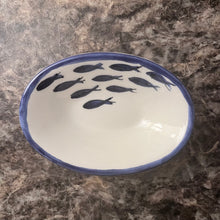 Load image into Gallery viewer, Ceramic Oval Shallow Bowl with Fish Design—Multiple choices (free USA shipping included)
