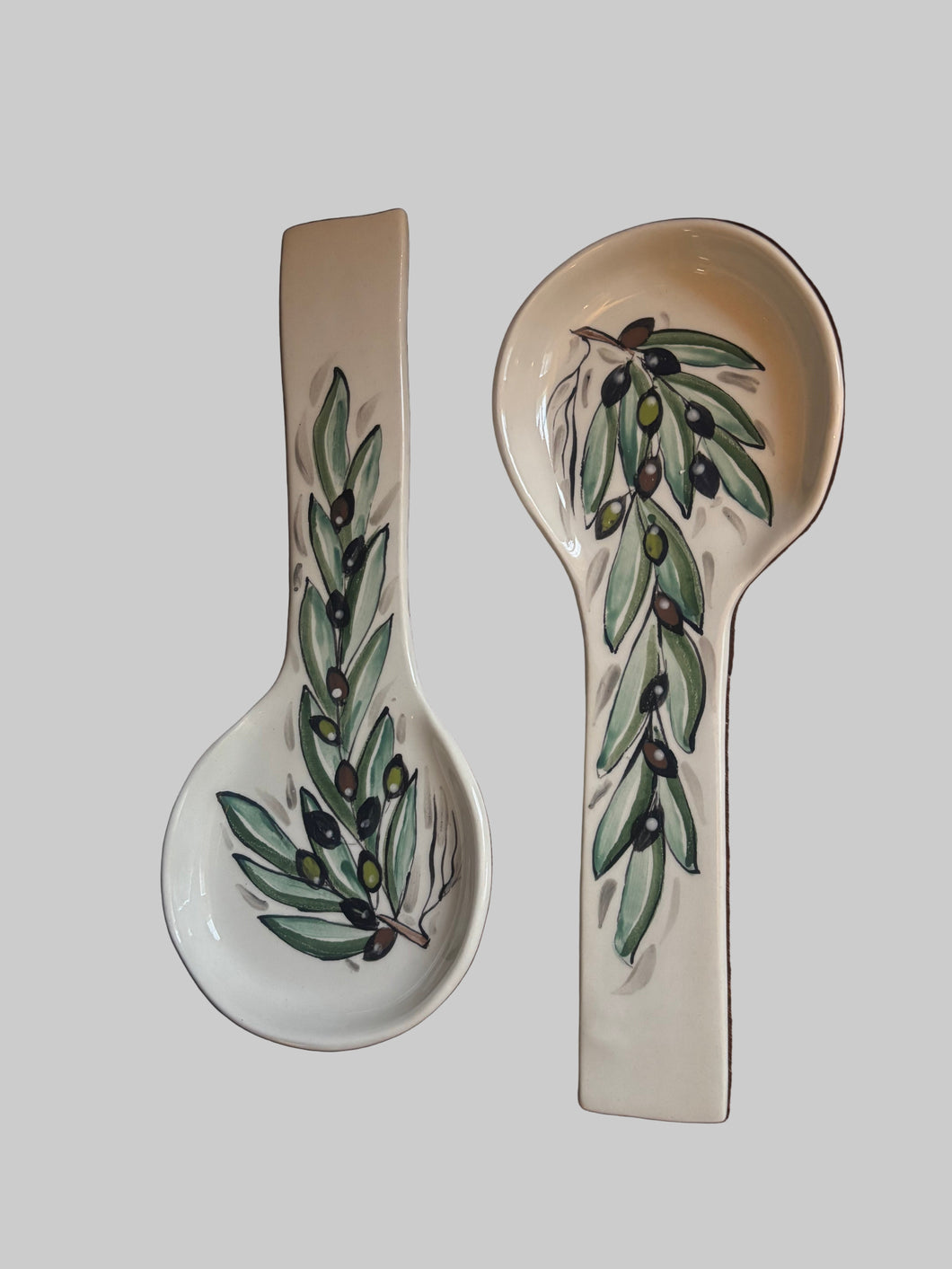 Ceramic Spoon Rest: Olives (free USA shipping included)