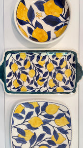 Ceramic Lemons Tray with Handles (free USA shipping included)