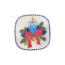 Load image into Gallery viewer, Ceramic Christmas Square Plate—Multiple design choices (free USA shipping included)
