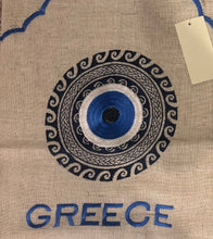 Load image into Gallery viewer, Apron: Evil Eye with Greece (2 designs)
