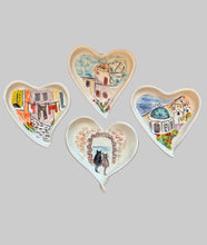 Load image into Gallery viewer, Ceramic Heart Trinket Dish multiple design choices (free USA shipping)
