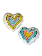 Load image into Gallery viewer, Ceramic Heart Dish heart design in two color choices free USA shipping)
