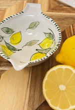 Load image into Gallery viewer, Ceramic Bowl with Lemon Design and Spout (free USA shipping included)
