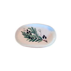 Ceramic Oval Tray Olives Design—Multiple choices (free USA shipping included)