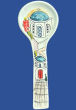 Load image into Gallery viewer, Ceramic Spoon Rest: Greek Island Designs Small
