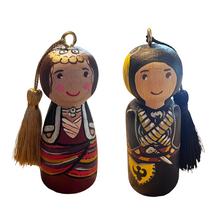 Load image into Gallery viewer, Hand-painted Wooden Figurine: Pontian Woman (free USA shipping included)
