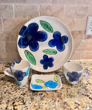 Load image into Gallery viewer, Ceramic Rectangular Dish—Lemons or Blue Flowers Design (free USA shipping included)

