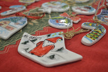 Load image into Gallery viewer, Ceramic Boat Christmas Ornament (free USA shipping included)
