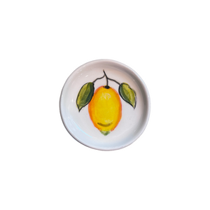 Ceramic Round Trinket Dish Lemon Design—Multiple design choices (free USA shipping included)