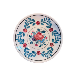 Ceramic 9.5” Shallow Bowl with Floral Design (free USA shipping included)