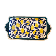 Load image into Gallery viewer, Ceramic Lemons Tray with Handles (free USA shipping included)
