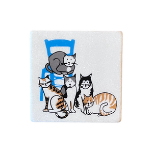 Greek Marble Coaster (free USA shipping included)
