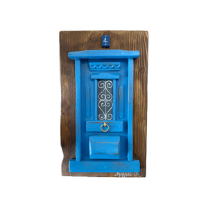 Handmade “Tiny” Wooden Greek Door-multiple color choices  (free USA shipping included)