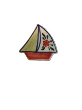 Load image into Gallery viewer, Ceramic Hand Painted Magnet: Boat (free USA shipping included)
