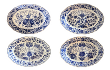 Load image into Gallery viewer, Ceramic Blue Καλημέρα/Kalimera Oval Platter—Multiple design choices (free USA shipping included)
