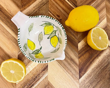 Load image into Gallery viewer, Ceramic Bowl with Lemon Design and Spout (free USA shipping included)
