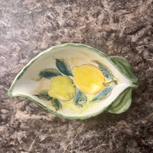 Load image into Gallery viewer, Ceramic “Leaf” Bowl with Lemons Design—Multiple choices (free USA shipping included)
